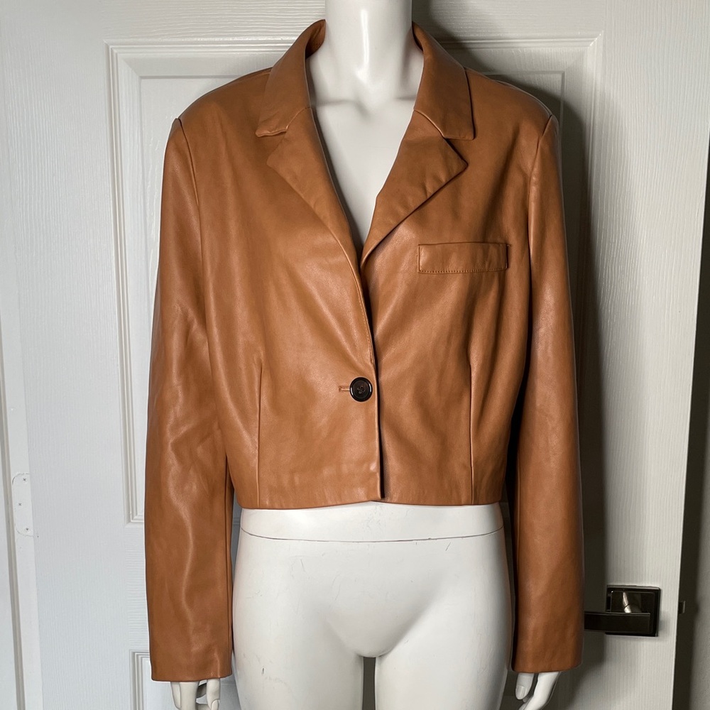 7 For All Mankind Pleather Blazer